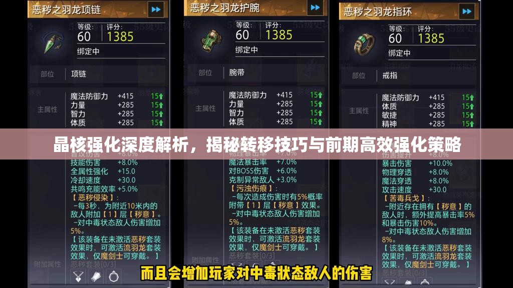 晶核強化深度解析，揭秘轉(zhuǎn)移技巧與前期高效強化策略