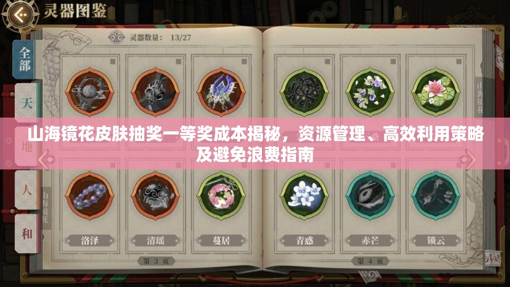 山海鏡花皮膚抽獎(jiǎng)一等獎(jiǎng)成本揭秘，資源管理、高效利用策略及避免浪費(fèi)指南