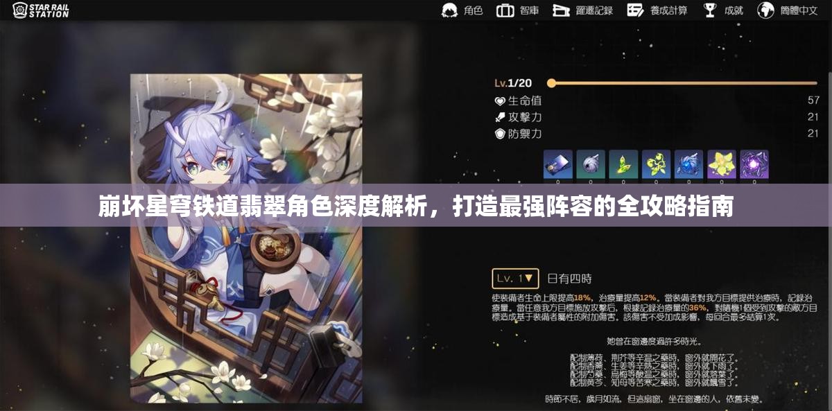 崩壞星穹鐵道翡翠角色深度解析，打造最強(qiáng)陣容的全攻略指南