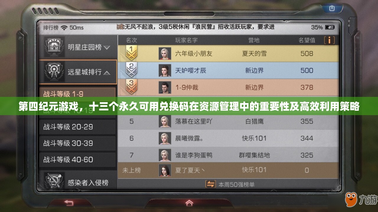 第四紀(jì)元游戲，十三個永久可用兌換碼在資源管理中的重要性及高效利用策略