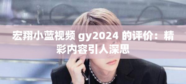 宏翔小藍視頻 gy2024 的評價：精彩內(nèi)容引人深思