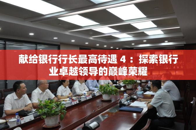 獻(xiàn)給銀行行長最高待遇 4 ：探索銀行業(yè)卓越領(lǐng)導(dǎo)的巔峰榮耀