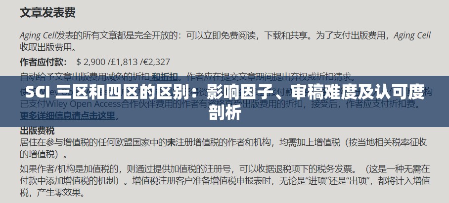 SCI 三區(qū)和四區(qū)的區(qū)別：影響因子、審稿難度及認可度剖析
