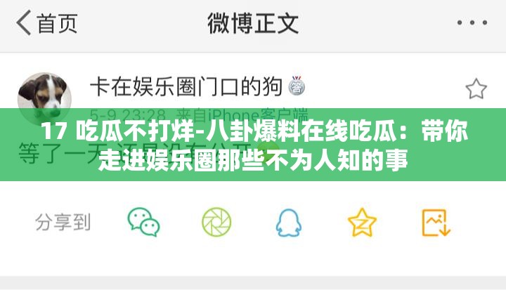 17 吃瓜不打烊-八卦爆料在線吃瓜：帶你走進(jìn)娛樂圈那些不為人知的事