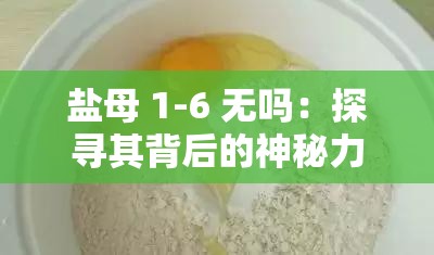 鹽母 1-6 無嗎：探尋其背后的神秘力量與未知世界