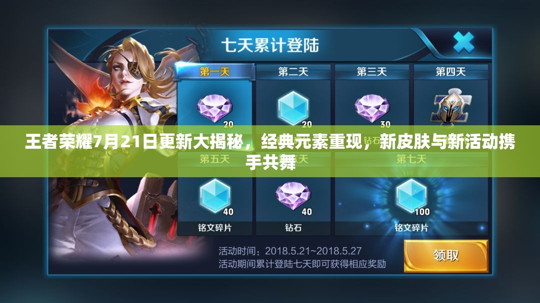 王者榮耀7月21日更新大揭秘，經(jīng)典元素重現(xiàn)，新皮膚與新活動攜手共舞