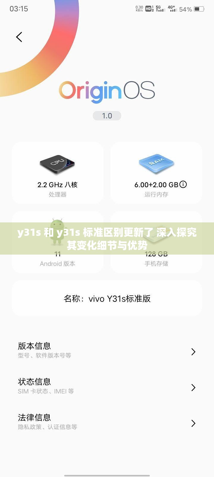 y31s 和 y31s 標準區(qū)別更新了 深入探究其變化細節(jié)與優(yōu)勢