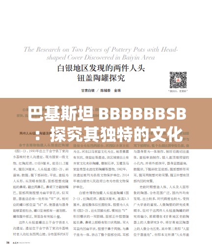 巴基斯坦 BBBBBBSB ：探究其獨特的文化與社會現(xiàn)象