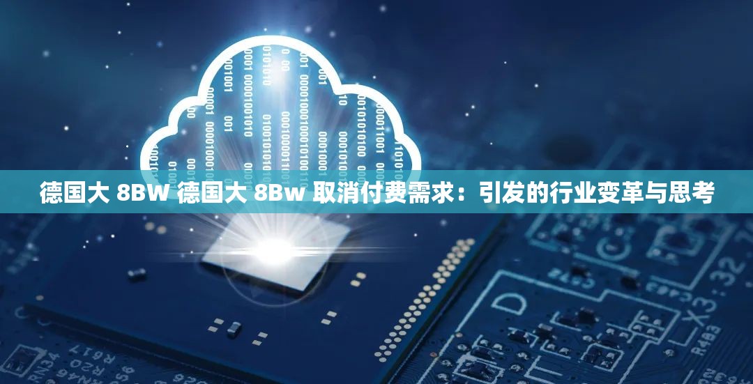 德國(guó)大 8BW 德國(guó)大 8Bw 取消付費(fèi)需求：引發(fā)的行業(yè)變革與思考
