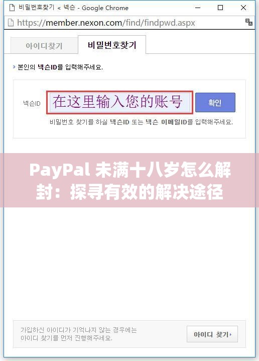 PayPal 未滿十八歲怎么解封：探尋有效的解決途徑
