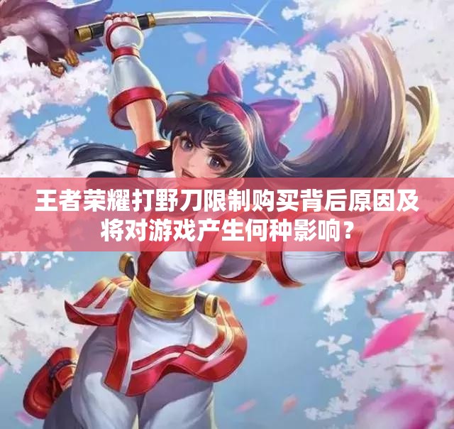 王者榮耀打野刀限制購(gòu)買背后原因及將對(duì)游戲產(chǎn)生何種影響？