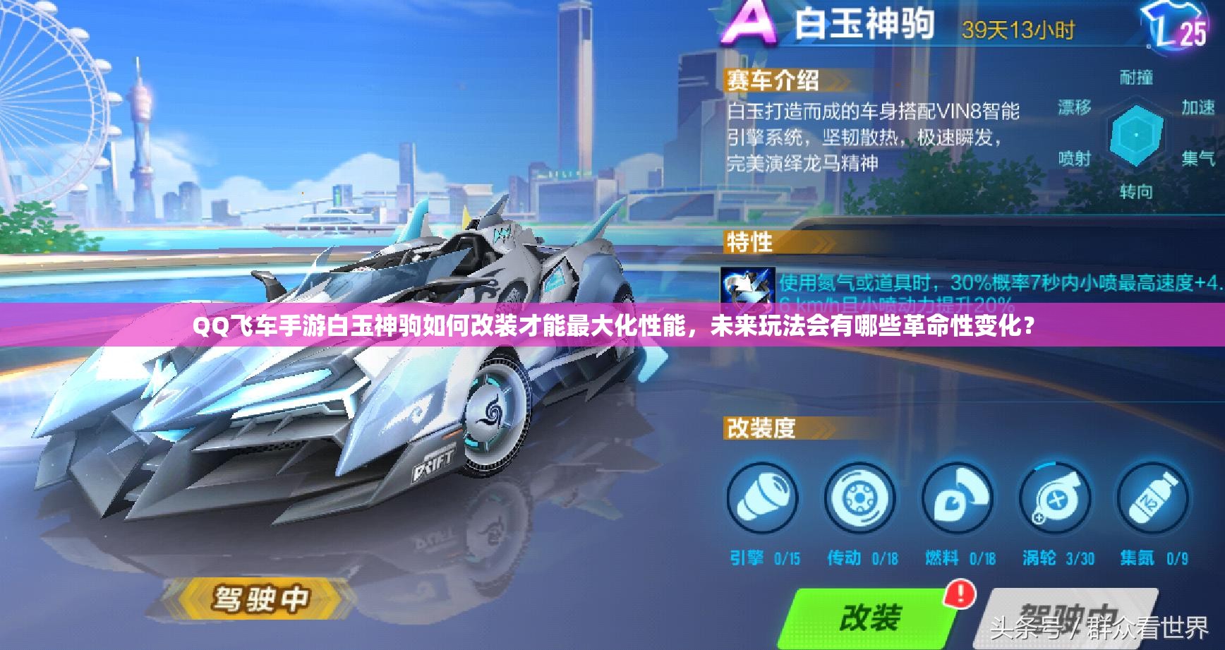 QQ飛車手游白玉神駒如何改裝才能最大化性能，未來玩法會(huì)有哪些革命性變化？