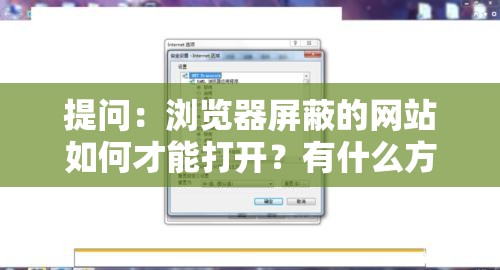 提問：瀏覽器屏蔽的網(wǎng)站如何才能打開？有什么方法和技巧？