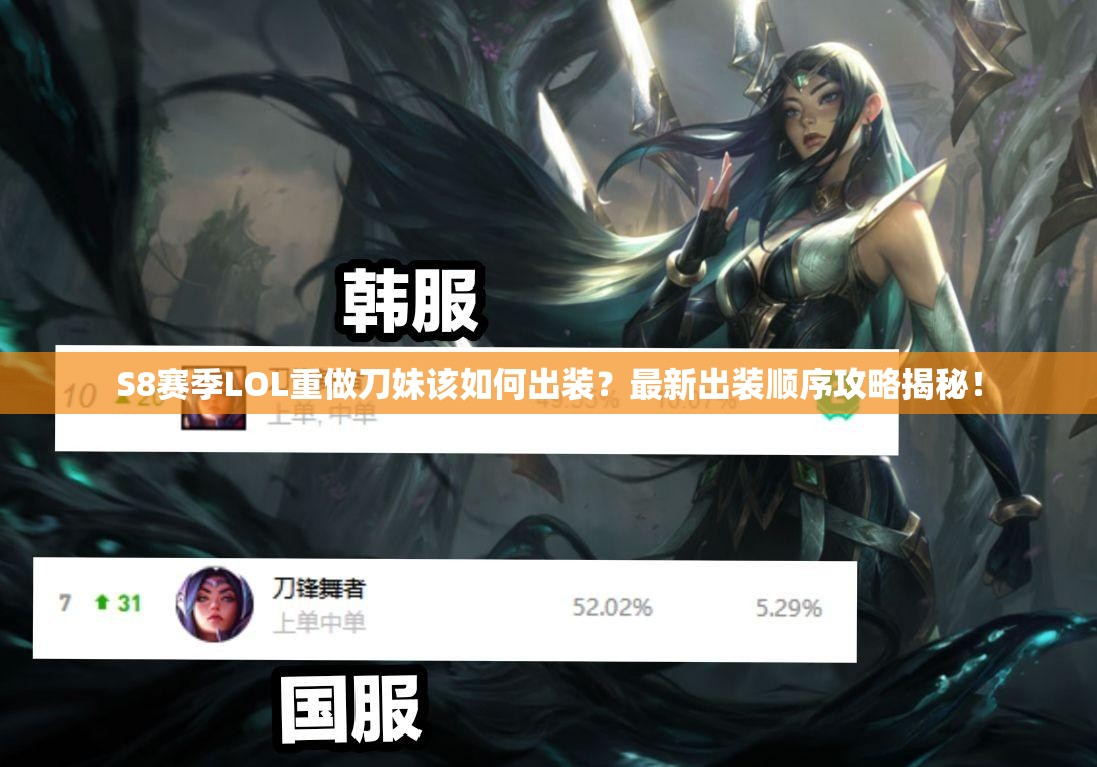S8賽季LOL重做刀妹該如何出裝？最新出裝順序攻略揭秘！