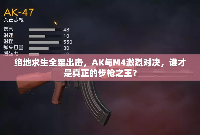 絕地求生全軍出擊，AK與M4激烈對(duì)決，誰(shuí)才是真正的步槍之王？