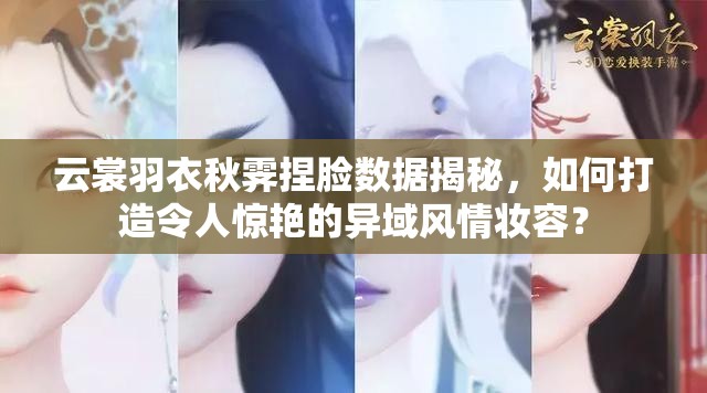 云裳羽衣秋霽捏臉數(shù)據(jù)揭秘，如何打造令人驚艷的異域風情妝容？