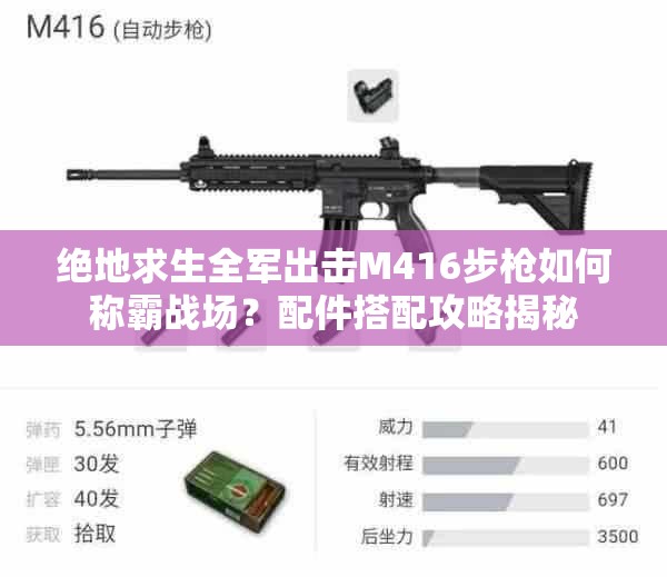 絕地求生全軍出擊M416步槍如何稱霸戰(zhàn)場？配件搭配攻略揭秘