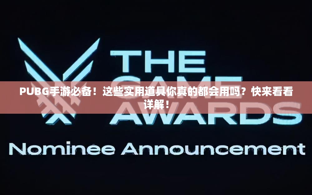 PUBG手游必備！這些實(shí)用道具你真的都會用嗎？快來看看詳解！