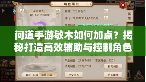 問道手游敏木如何加點(diǎn)？揭秘打造高效輔助與控制角色的秘訣