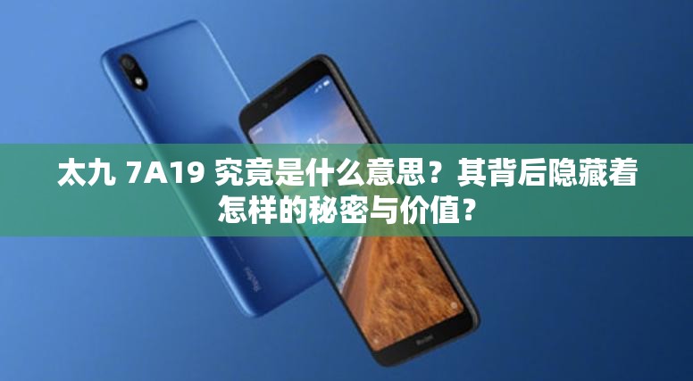 太九 7A19 究竟是什么意思？其背后隱藏著怎樣的秘密與價(jià)值？