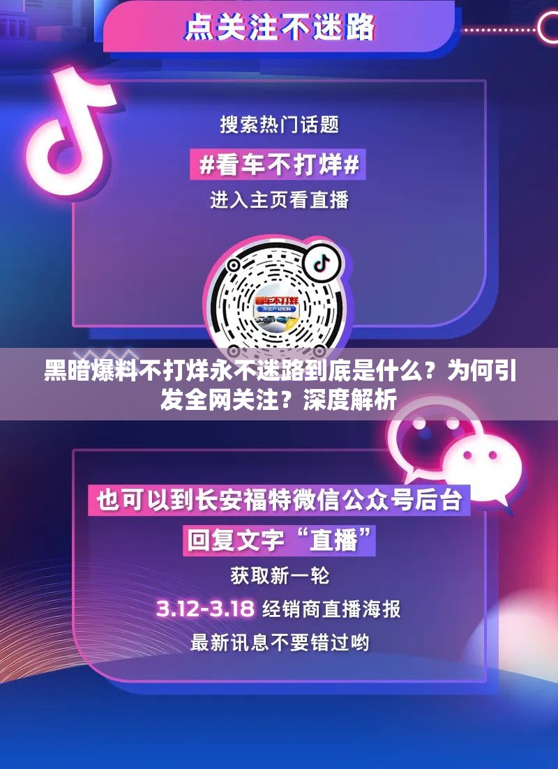 黑暗爆料不打烊永不迷路到底是什么？為何引發(fā)全網(wǎng)關(guān)注？深度解析
