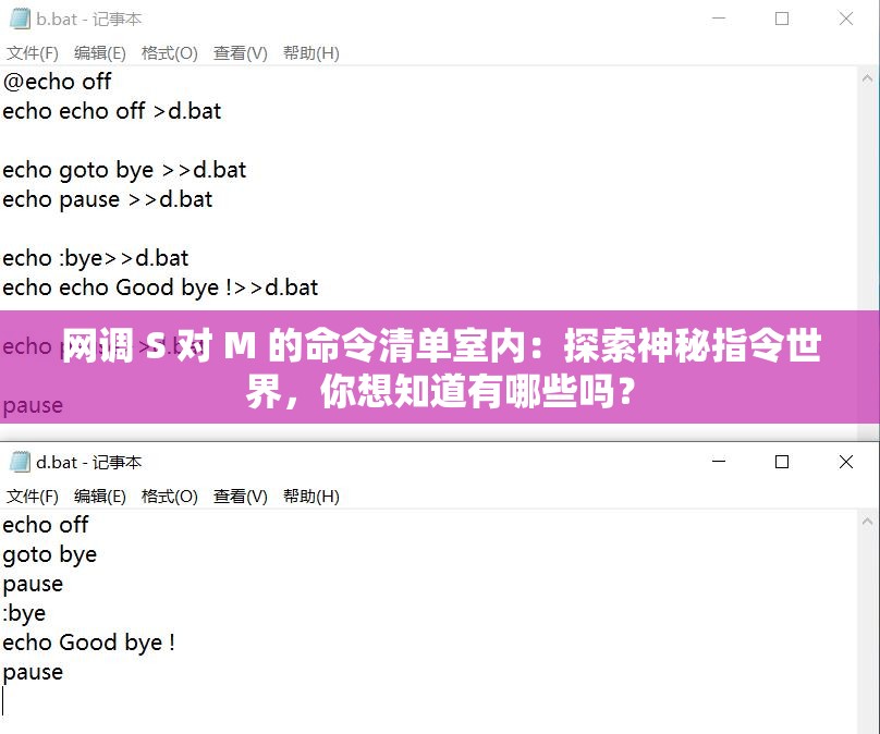 網(wǎng)調(diào) S 對(duì) M 的命令清單室內(nèi)：探索神秘指令世界，你想知道有哪些嗎？