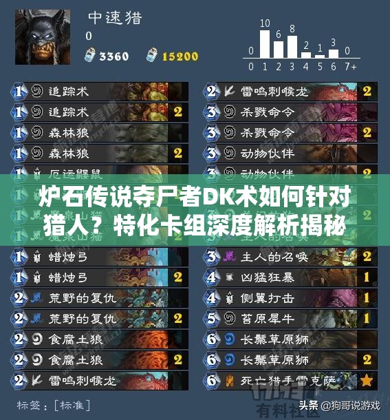 爐石傳說奪尸者DK術(shù)如何針對獵人？特化卡組深度解析揭秘