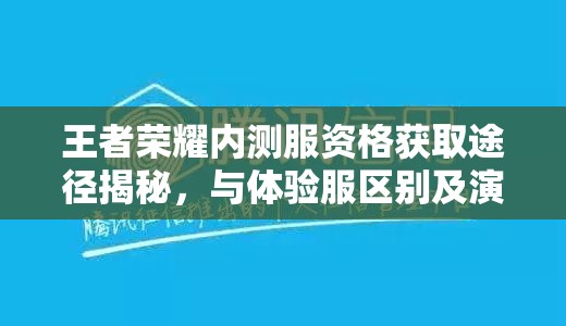 王者榮耀內(nèi)測服資格獲取途徑揭秘，與體驗服區(qū)別及演變史詳解