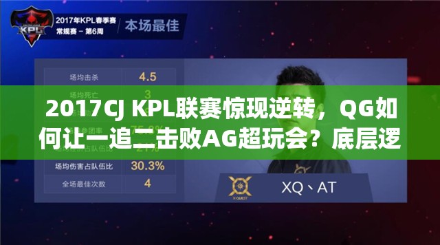 2017CJ KPL聯(lián)賽驚現(xiàn)逆轉(zhuǎn)，QG如何讓一追二擊敗AG超玩會？底層邏輯揭秘！