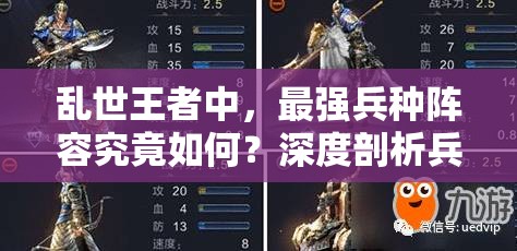 亂世王者中，最強兵種陣容究竟如何？深度剖析兵種優(yōu)缺點揭秘！